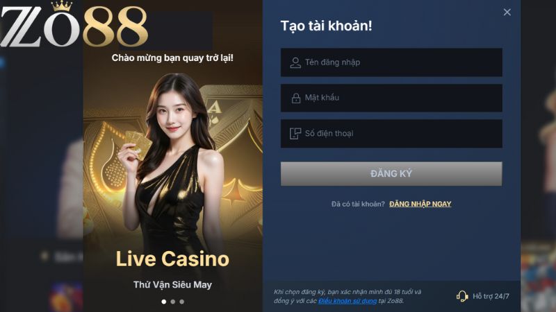 Đăng Ký Zo88 - Khám Phá Quy Trình Đơn Giản, Nhanh Chóng 2 Zo88